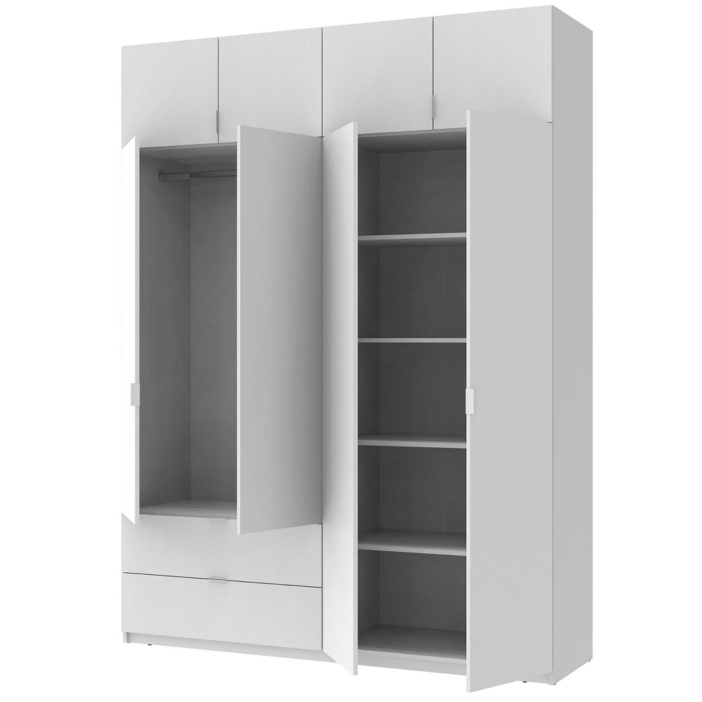 Шафа розпашна с антресолью Doros Лукас 180х50х240 см Білий (DRS-011191) Дніпро - фото 3