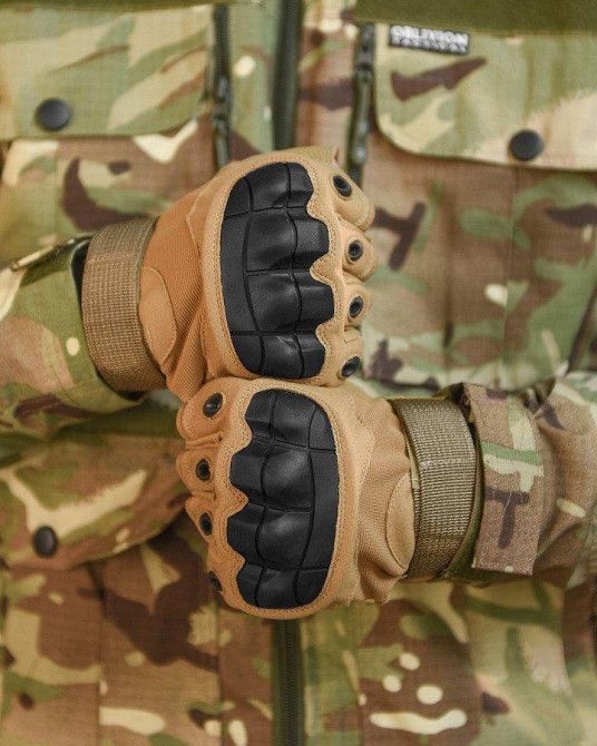 Безпалі тактичні рукавички кайот НП5236 Одеса - фото 7