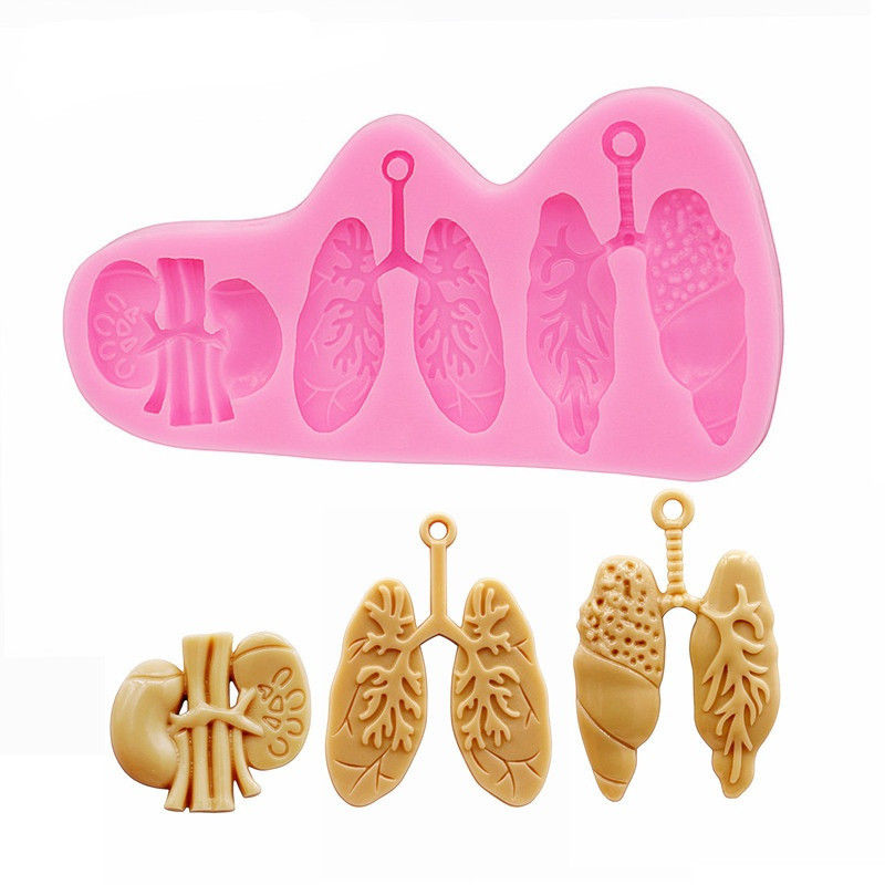 Молд силиконовый Органы 95 на 51 мм розовый Киев - изображение 1