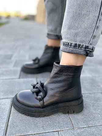Черевики жіночі 032 чорні (весна-осінь, шкіра натуральна) (4816) 40 Коломыя