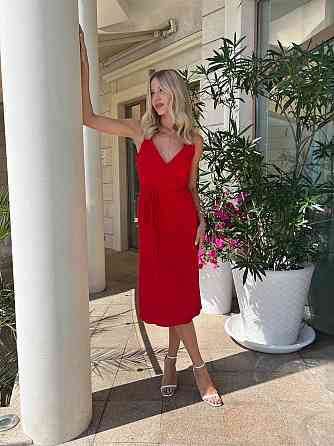 Жіночий сарафан з мусліна, червоний Київ