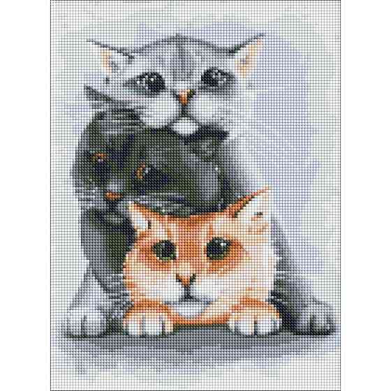 Алмазна мозаїка "Маленькі улюбленці" Ідейка AMO7134 30х40 см Вінниця