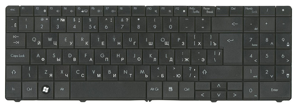 Клавиатура для ноутбука Acer Packard Bell (SL51) Black, RU (вертикальный энтер) Вінниця - фото 2