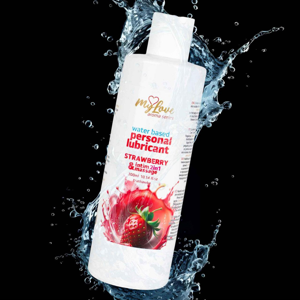 2в1 лубрикант та масажний гель - MyLove Aroma Series Intim&Massage Strawberry, 300 мл Sex Aura Київ - фото 4