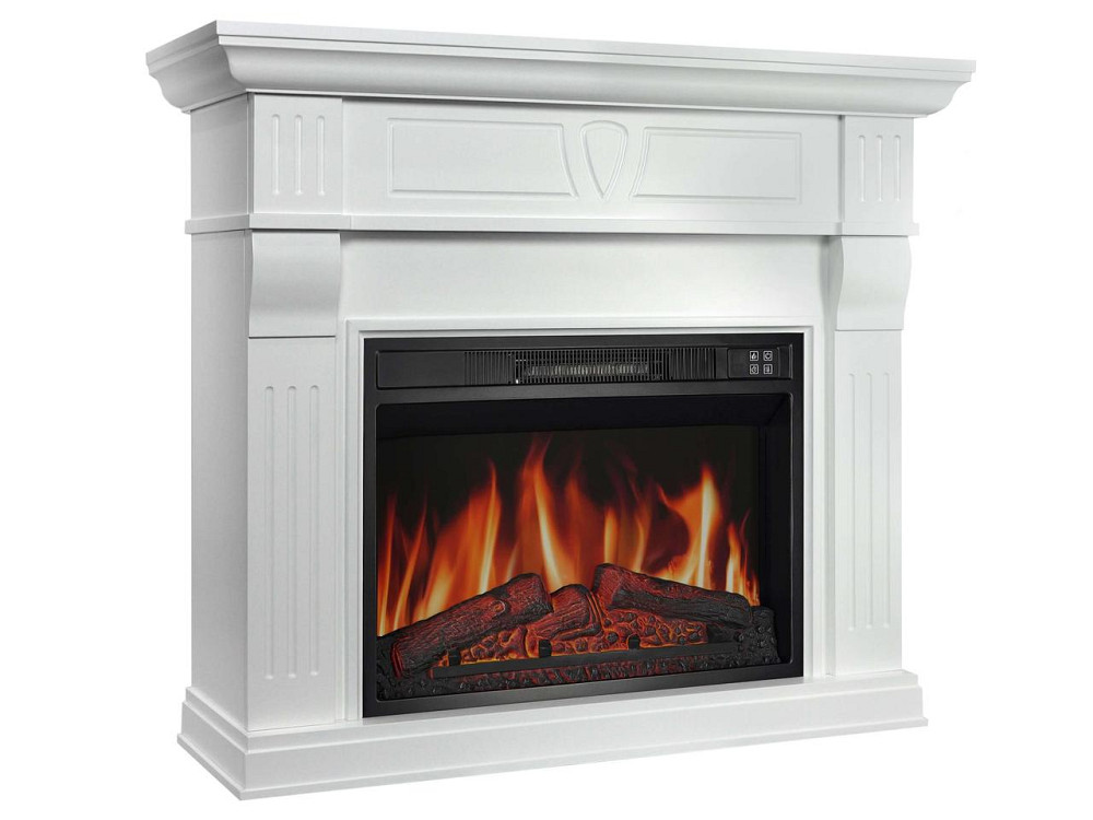 Камінокомплект ArtiFlame Beethoven AF23S білий з обігрівом і звуком горіння вогню Львів - фото 1