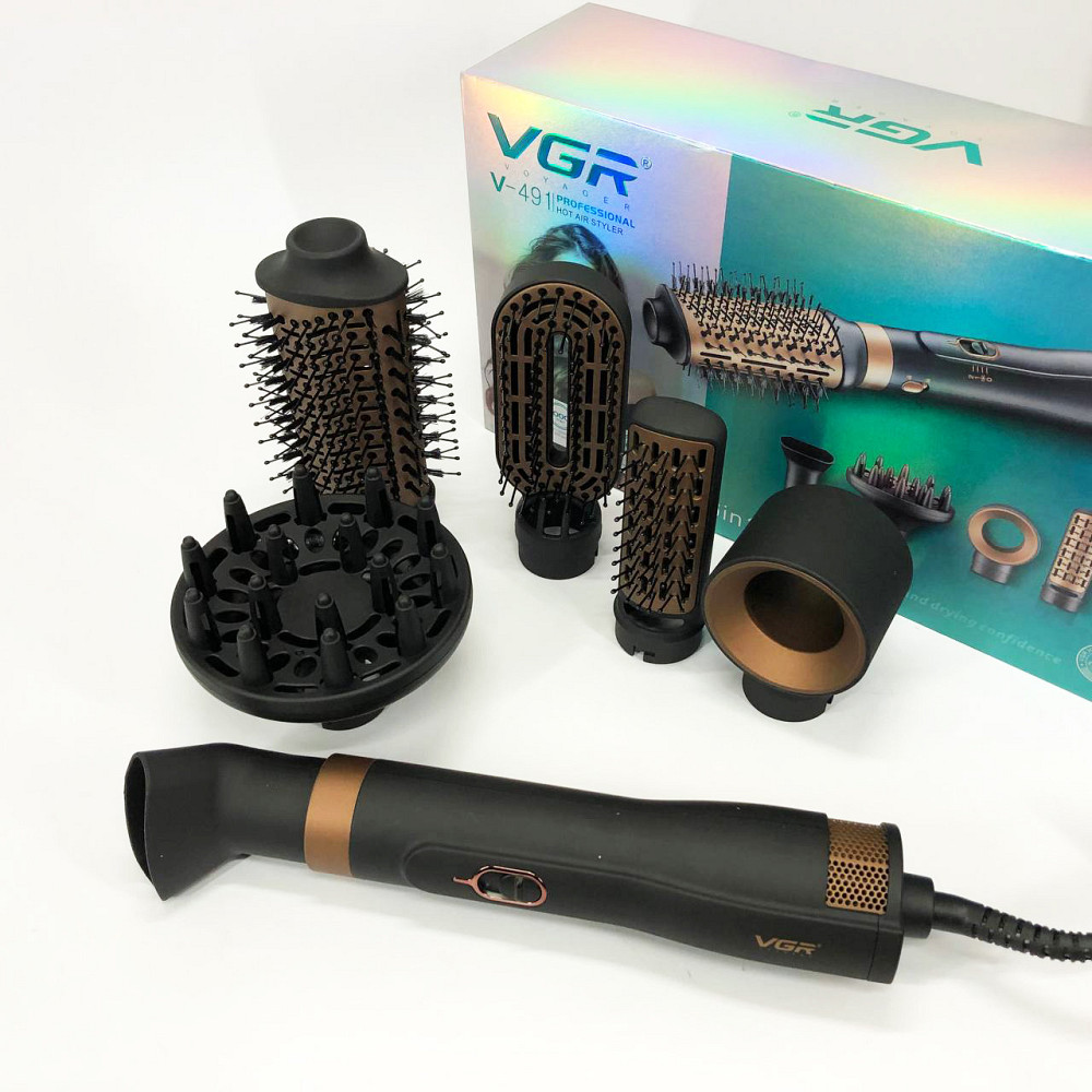 Фен для сушіння волосся з насадкою VGR V-491, Фен стайлер, Фен-браш для укладання DW-72 Івано-Франківськ - фото 4