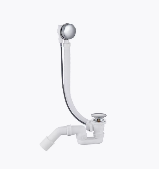 Сифон для ванни Koer BD-03-01 1 1/2" автомат CLICK-CLACK з переливом, без ревізії (верх хром) (KR5441) Чернівці - фото 3