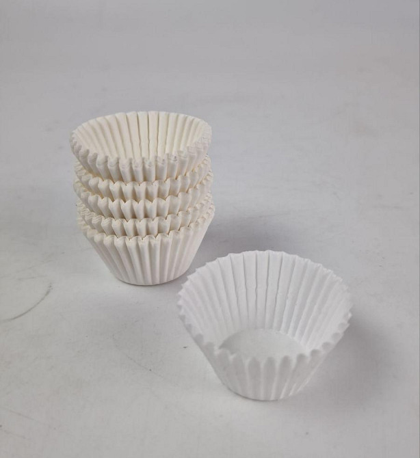 Тартолітка для кексів 3А кругла біла D30 H24 (100 шт.) (1 уп.) Харків - фото 2