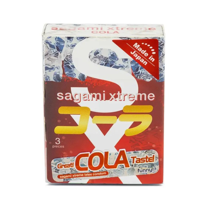 Супертонкі латексні презервативи Sagami Xtreme Cola flavor (ціна за упаковку, 3 шт.) Sex Aura Київ - фото 1