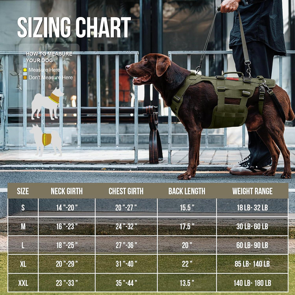 Тактична шлея для великих собак з підтримкою задніх лап Onetigris розмір L (товар з вітрини) Луцьк - фото 5