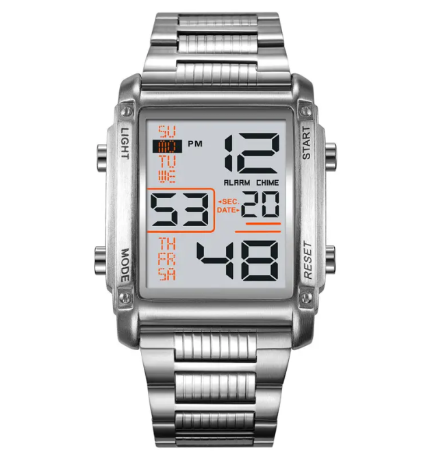 Мужские наручные часы Skmei 2206 (Серебристые с белым циферблатом) Винница - изображение 2