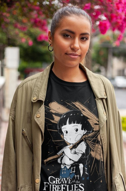 Футболка аниме Граве Фирефлиес Классик С оверсайз (S/M/L) Черний AnimeJ0933 Днепр - изображение 3