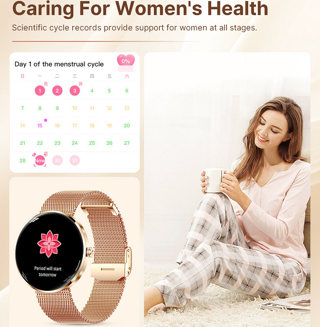 Смарт годинник, розумний годинник Smart Luna Cherry Rubber, 3 ремінці ( 13811 ) Харьков - изображение 6
