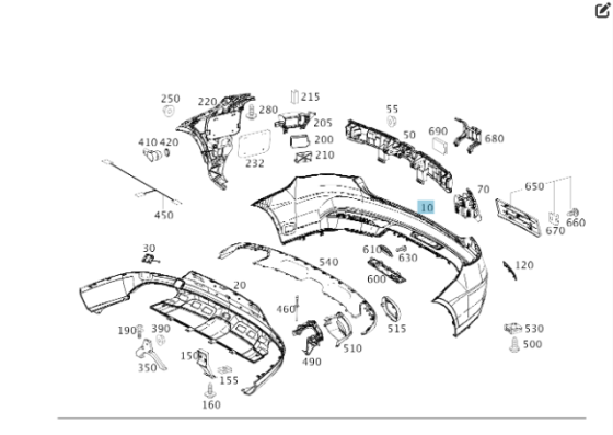 Mercedes-Benz  A2928851225 Задній бампер у зборі GLE Coupe C292 Одеса