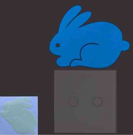 Кролик світиться на перемикач - 10*10см Київ