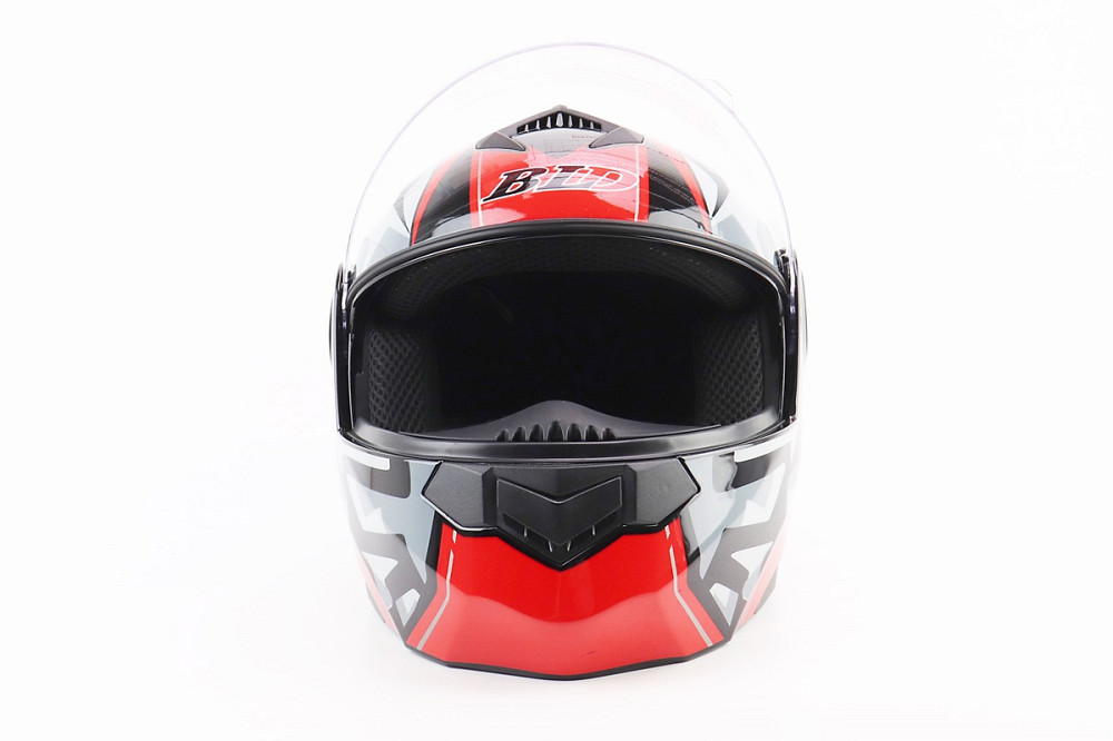 Шолом модуляр, закритий з відкидним підборіддям+відкидні окуляри BLD-159 L (59-60см), ЧОРНО-ЧЕРВОНИЙ Київ - фото 7