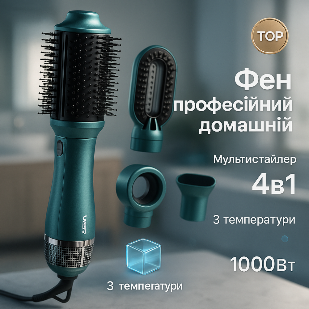 Фени стайлери для волосся VGR V-493, Фен-гребінець з режимом холодного обдування, Фен-щітки стайлери IX-78 Київ - фото 19