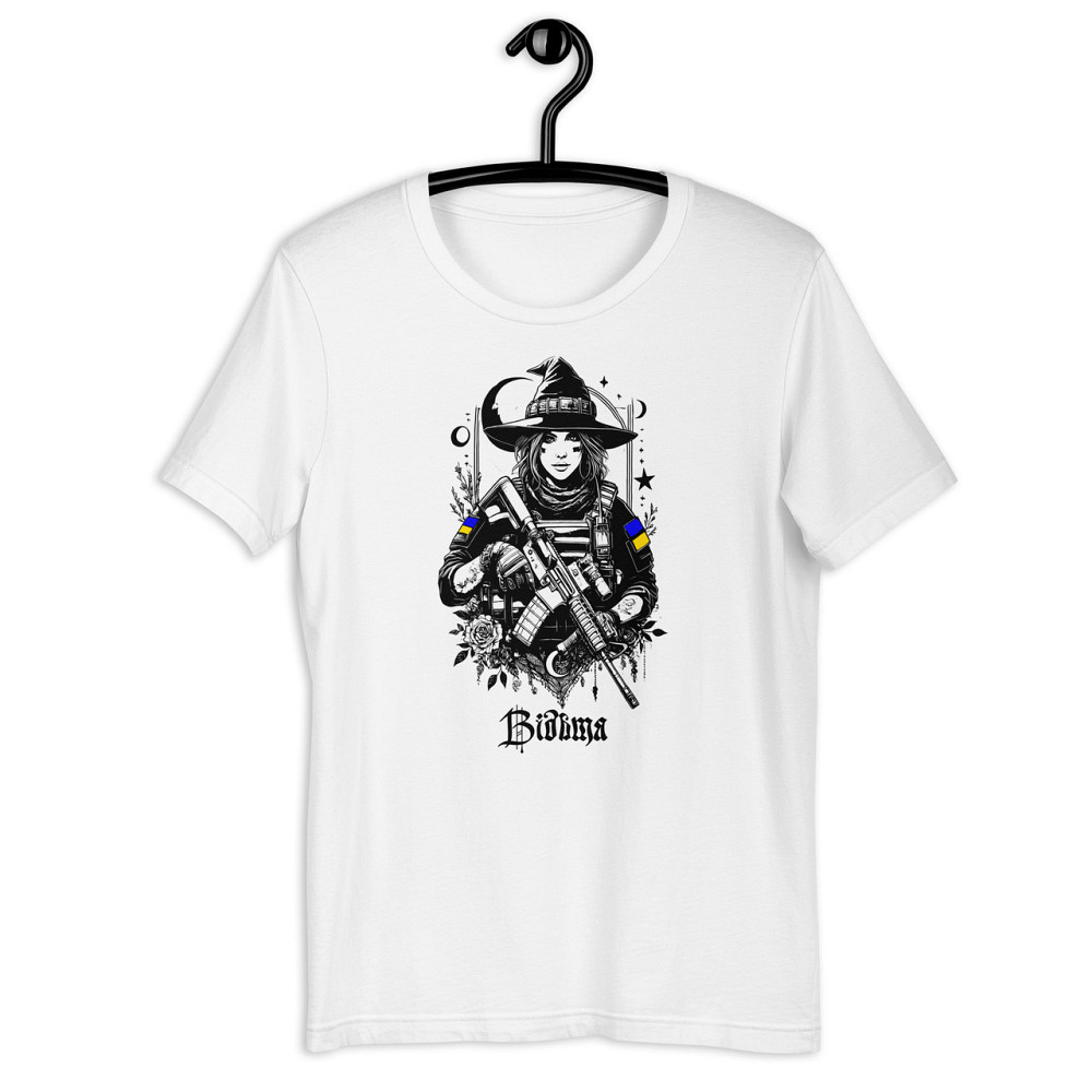 Футболка с принтом "Ведьма" мужская патриотическая летняя хлопковая с уникальным рисунком Запорожье - изображение 3