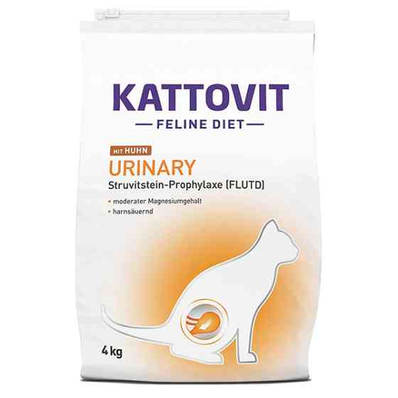 Kattovit Veterinary Urinary mit Huhn КАТТОВИТ УРИНАРИ КУРИЦА диетический сухой корм для котов с заболеваниями нижних мочевыводящих путей Киев