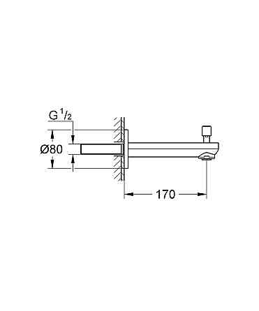 Вилив для ванни Grohe Eurosmart Cosmopolitan   ( 13262000 ) 34708 Харків