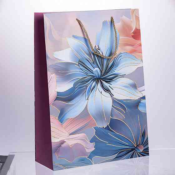 Набір подарункових пакетів з паперу 12 (шт.) картонні гарні пакети для подарунків 30×12×42 (см) HP-10359-10 Коломия