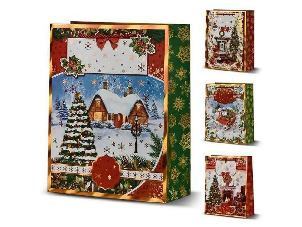 Пакет новогодний M New Years Eve 26*32*10см бумажный R33024 ТМ STENSON Киев - изображение 1