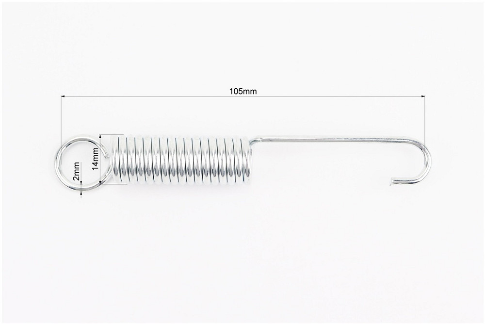 Пружина підніжки бічної (≈L105мм, D14мм, 17 витків) Київ - фото 2