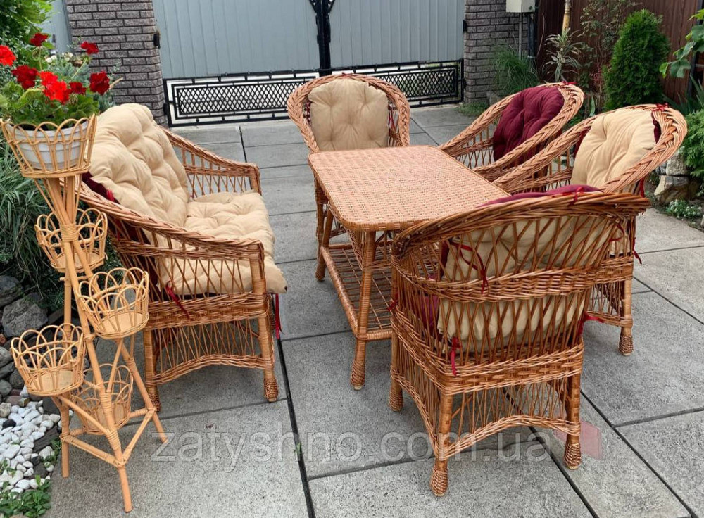Меблі плетені, великий комплект Київ - фото 6