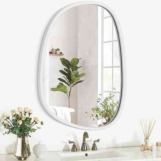 Дзеркало асиметричне дерев'яне біле (Б клас) Луцьк