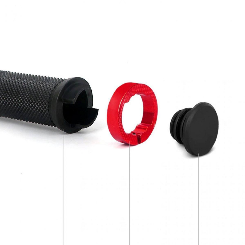 Грипсы 130mm Черные BilaLock с двумя замками (Ручки на руль велосипеда) Черные Красный Бровары - изображение 3