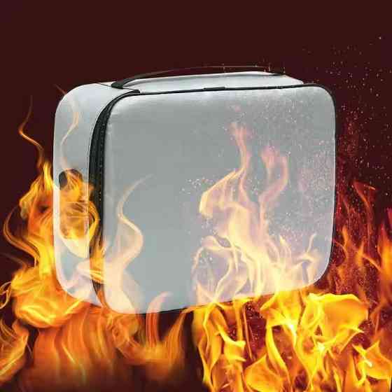 Сумка-органайзер для документів із замком із захистом від води та вогню на 3 відділення, JY-1019, сіра Кам'янець-Подільський