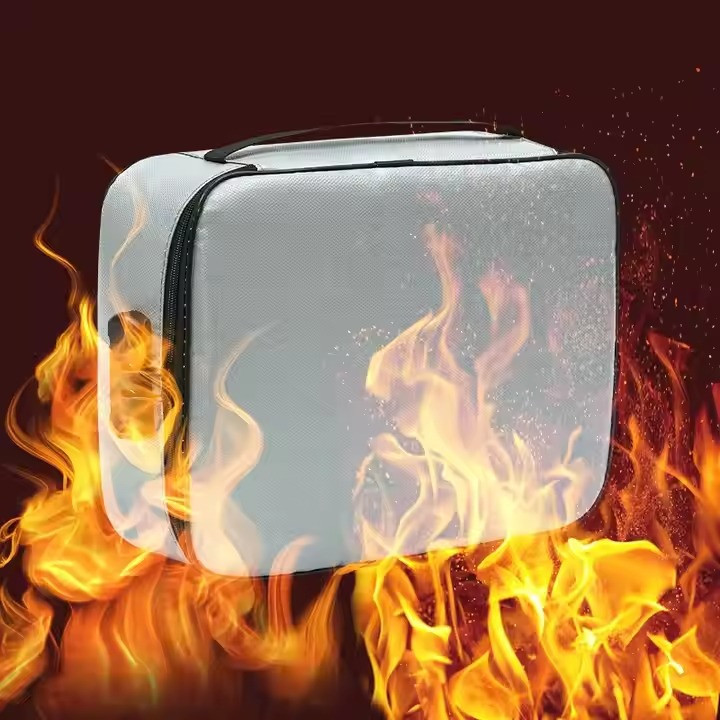 Сумка-органайзер для документов с замком с защитой от воды и огня на 3 отделения,JY-1019, серая Каменец-Подольский - изображение 3