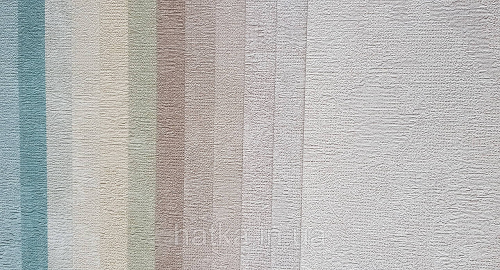 Шпалери вінілові на флізеліні NOVA метрові під штукатурку структурні однотонні кремові Київ - фото 3