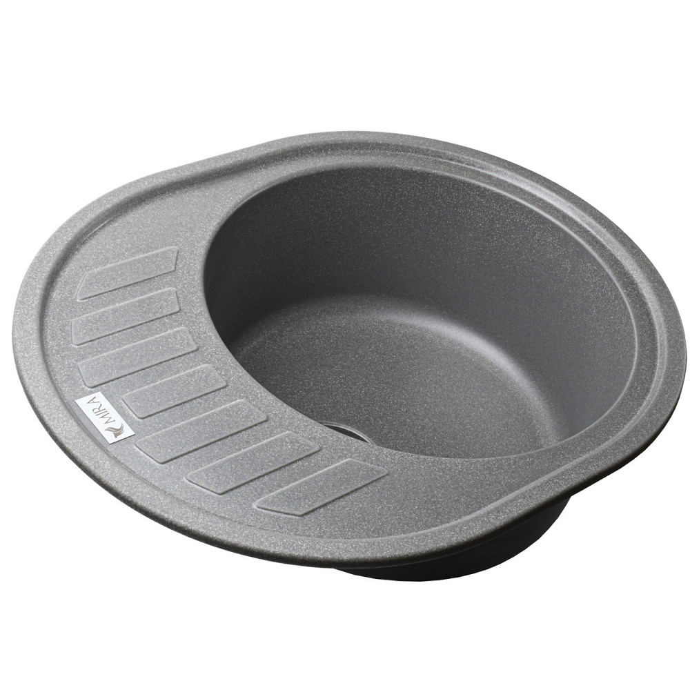 Гранитная мойка Mira ARNICA серый 620 х 500 мм (000028975) Киев - изображение 4