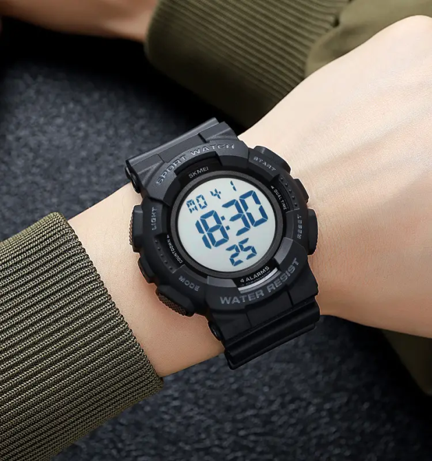 Чоловічий наручний спортивний годинник Skmei 2081 Чорний з білим Київ - фото 7