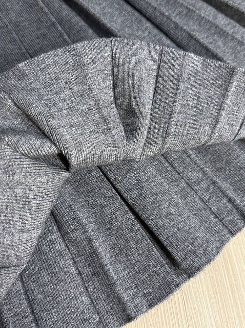 Спідниця жіноча A-N 9956 в’язана тепла у складку на резинці, сірий, one size Київ - фото 6