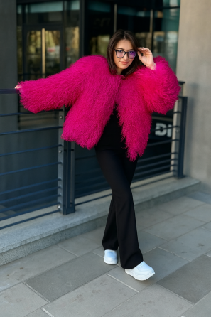 Шуба женская из ламы Фуксия 42/44 Харьков