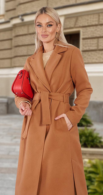 Кашемірове пальто з розрізами (42) Київ - фото 1