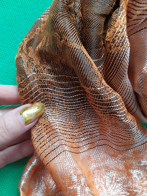 Шарф оранжевый женский - размер шарфа приблизительно 160*60см, 100% полиэстер Киев - изображение 3