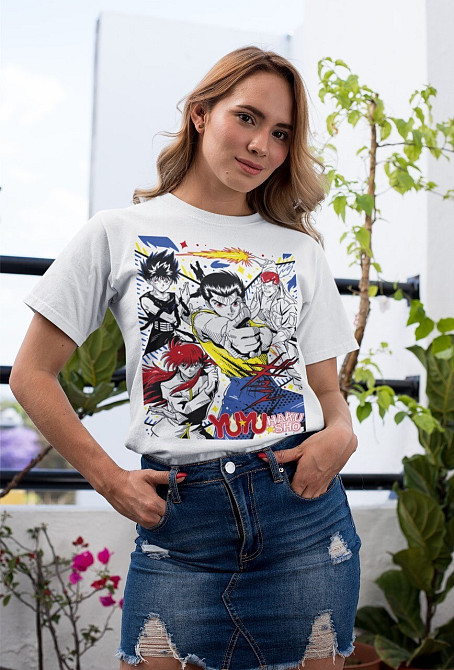 Футболка аниме Йу Йу Хакусхо Йусуке оверсайз (S/M/L) Черний AnimeJ0155 Днепр - изображение 2