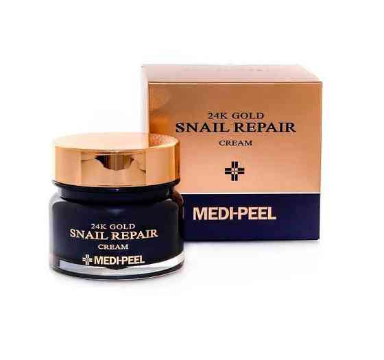 Крем для обличчя з колоїдним золотом та муцином равлика 24k Gold Snail Repair Cream Medi-Peel 50 мл Винница