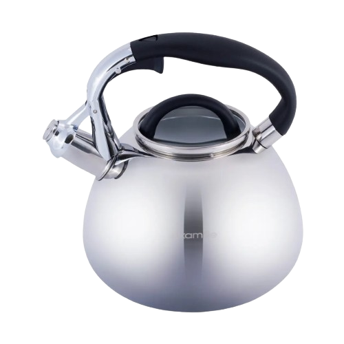 Чайник 3л нержавіюча сталь зі свистком з бакеліт.ручкою (ручка:чорний) 0674 KAMILLE Житомир - изображение 2