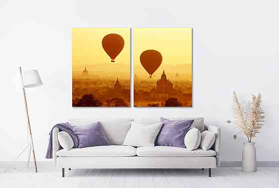 Модульная картина в гостиную / спальню   Повітряні кулі  TLV-2_095 90x132  см Киев