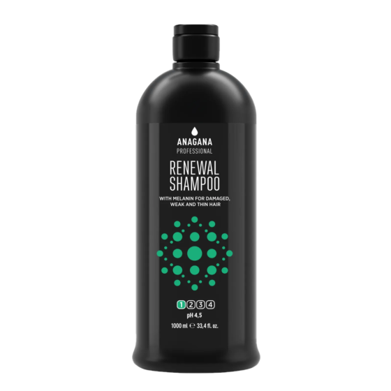 Шампунь для пошкодженого волосся RENEWAL SHAMPOO with melanin ANAGANA 1000 мл Вінниця