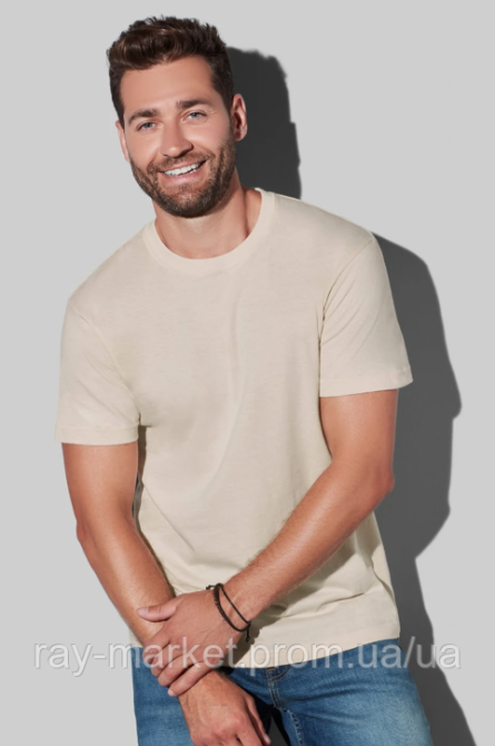 Футболка базова Stedman Classic-T Unisex  чоловіча бежева (ST2000-NAT) XXL Київ - фото 1