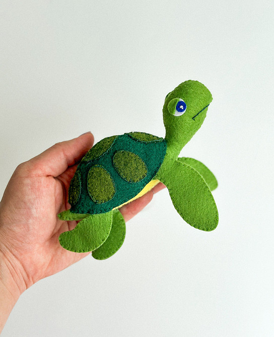 Іграшка з фетру ручної роботи Черепаха Київ - фото 1