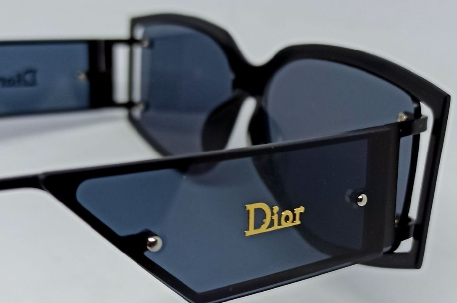 Женские брендовые очень стильные очки черные однотонные в черном метал. Киев - изображение 3