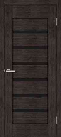 Міжкімнатні двері Оміс Лагуна чорне скло Венге 600х2000 мм Київ