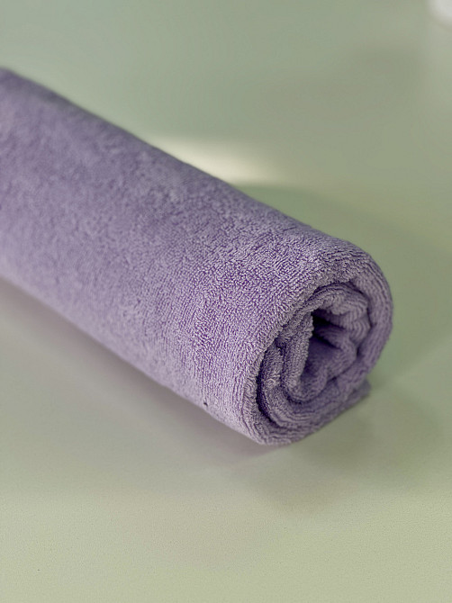 Полотенце махровое банное Ideal Textile 70х140 см однотонное в цветах 400 г/м2 (56860345) Ліловый1 ш Черновцы - изображение 5
