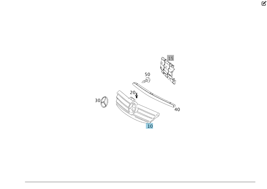 Mercedes-Benz  A1698800983 Решітка радіатора A-class W169 A-class C169 Одеса - фото 2
